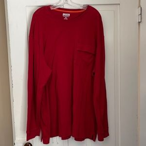 Men’s DULUTH TRADING Spillfighter Longtail T Longsleeve Red T-shirt, 2XL